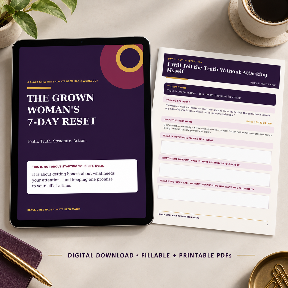 The Grown Woman’s 7-Day Reset - Digital Workbook