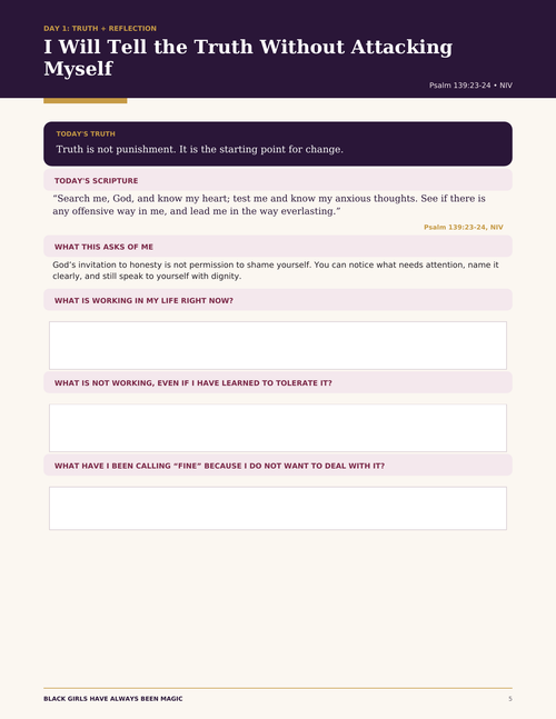 The Grown Woman’s 7-Day Reset - Digital Workbook